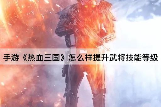 手游《热血三国》怎么样提升武将技能等级