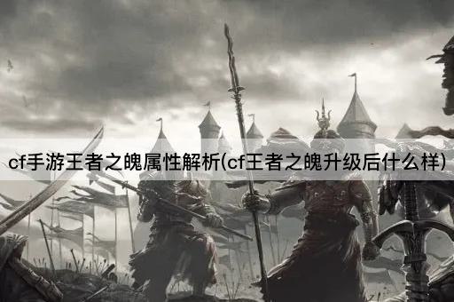 cf手游王者之魄属性解析(cf王者之魄升级后什么样)