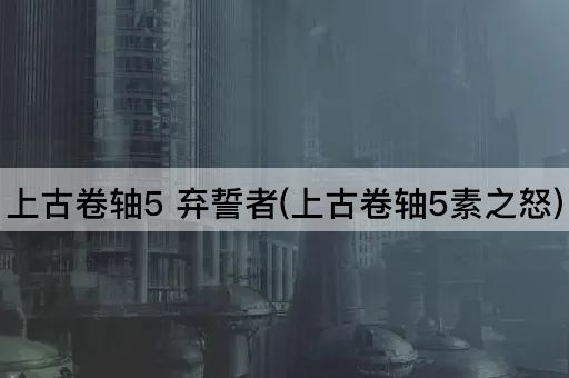 上古卷轴5 弃誓者(上古卷轴5素之怒)
