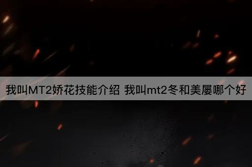 我叫MT2娇花技能介绍 我叫mt2冬和美屡哪个好