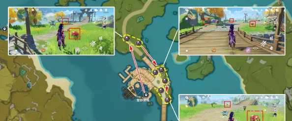 原神4.1霓裳花采集路线(冬泉谷采集路线)