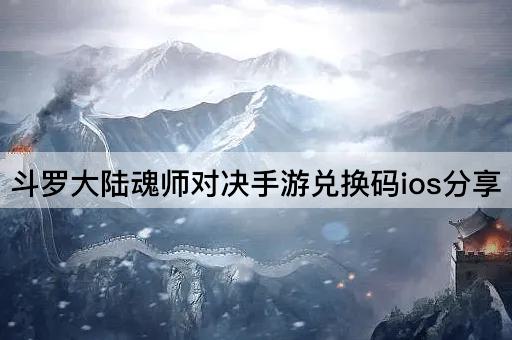 斗罗大陆魂师对决手游兑换码ios分享