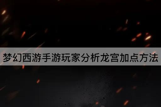 梦幻西游手游玩家分析龙宫加点*