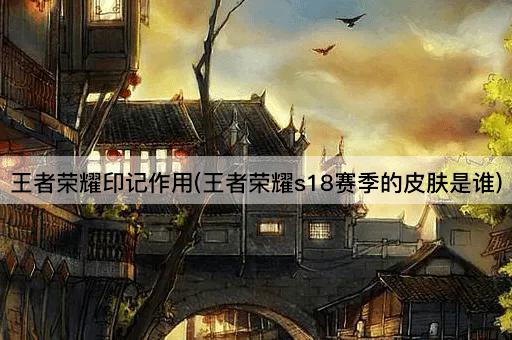 王者荣耀印记作用(王者荣耀s18赛季的皮肤是谁)