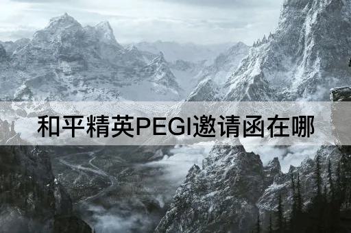 和平精英PEGI邀请函在哪