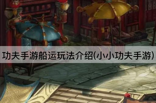 功夫手游船运玩法介绍(小小功夫手游)