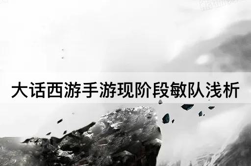 大话西游手游现阶段敏队浅析