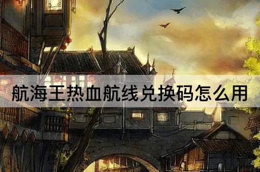航海王热血航线兑换码怎么用