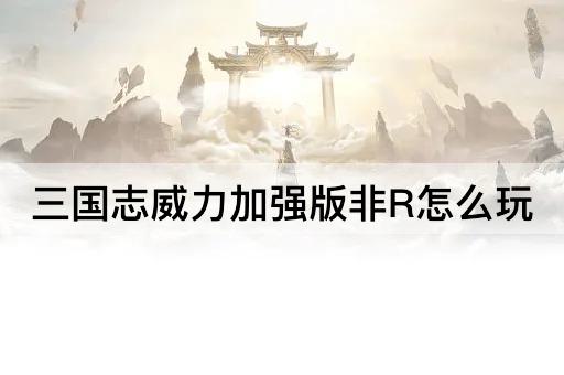 三国志威力加强版非R怎么玩
