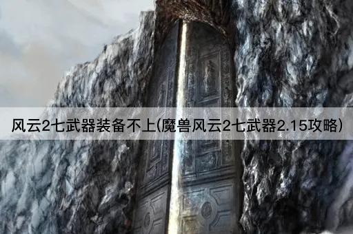 风云2七武器装备不上(魔兽风云2七武器2.15攻略)