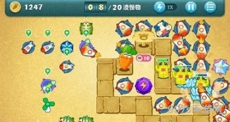 保卫萝卜1第8关攻略图解法(保卫萝卜1丛林第八关)
