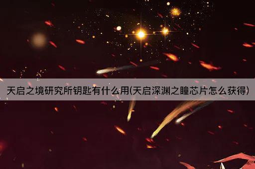 天启之境研究所钥匙有什么用(天启深渊之瞳芯片怎么获得)