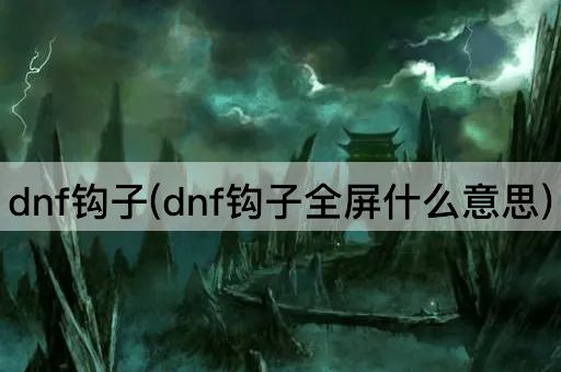 dnf钩子(dnf钩子全屏什么意思)