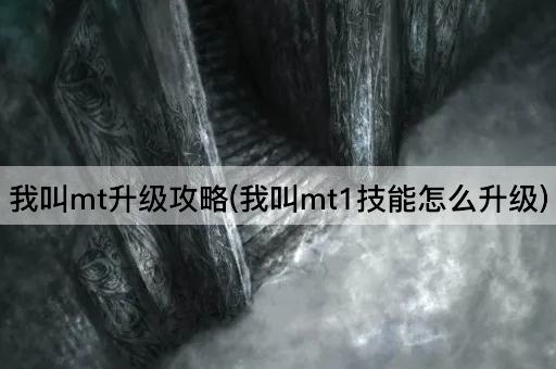 我叫mt升级攻略(我叫mt1技能怎么升级)