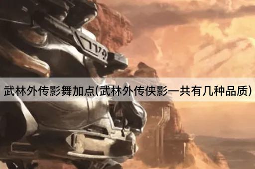 武林外传影舞加点(武林外传侠影一共有几种品质)
