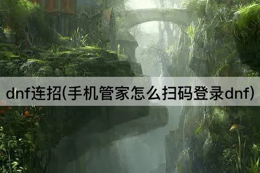 dnf连招(手机管家怎么扫码登录dnf)