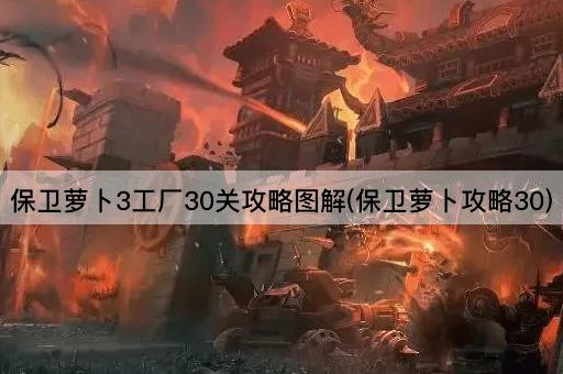 保卫萝卜3工厂30关攻略图解(保卫萝卜攻略30)